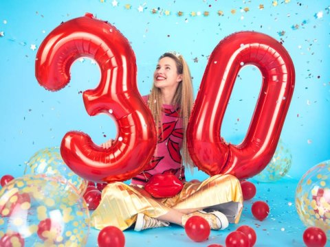 Balon foliowy Cyfra 5 czerwona, 86cm Partydeco Balon foliowy Cyfra 5 czerwona, 86cm Partydeco