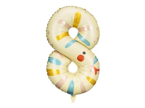 Balon foliowy Cyfra 8 - Wąż, 88 cm Partydeco Balon foliowy Cyfra 8 - Wąż, 88 cm Partydeco