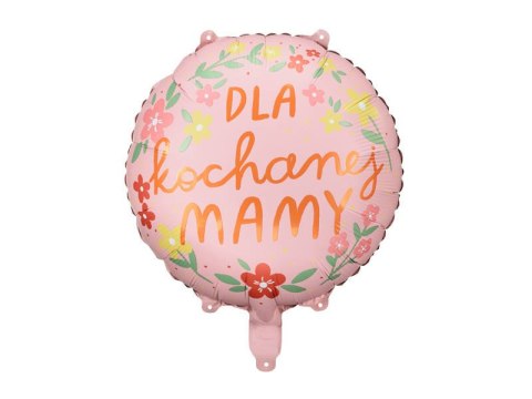 Balon foliowy ''Dla kochanej mamy'', 45 cm Partydeco Balon foliowy ''Dla kochanej mamy'', 45 cm Partydeco