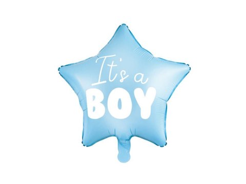 Balon foliowy Gwiazdka Niebieska - It's a boy, 48cm Partydeco Balon foliowy Gwiazdka Niebieska - It's a boy, 48cm Partydeco