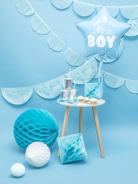 Balon foliowy Gwiazdka Niebieska - It's a boy, 48cm Partydeco Balon foliowy Gwiazdka Niebieska - It's a boy, 48cm Partydeco