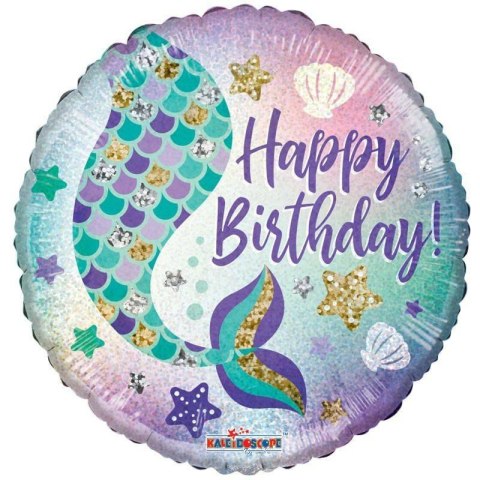 Balon foliowy Happy Birthday Syrenka , 46 cm Kaleidoscope Balon foliowy Happy Birthday Syrenka , 46 cm Kaleidoscope