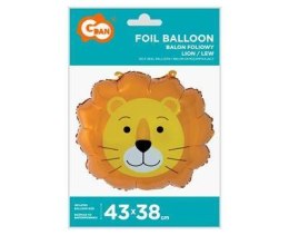 Balon foliowy Lew, 43 x 38 cm Godan