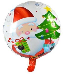 Balon foliowy Mikołaj na białym tle, święta 45 cm Arpex