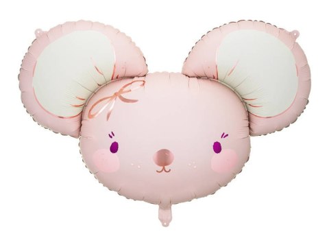 Balon foliowy Myszka, 96x64 cm, jasny różowy Partydeco Balon foliowy Myszka, 96x64 cm, jasny różowy Partydeco