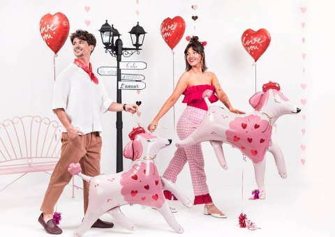 Balon foliowy Pudel, 119x108 cm Partydeco Balon foliowy Pudel, 119x108 cm Partydeco