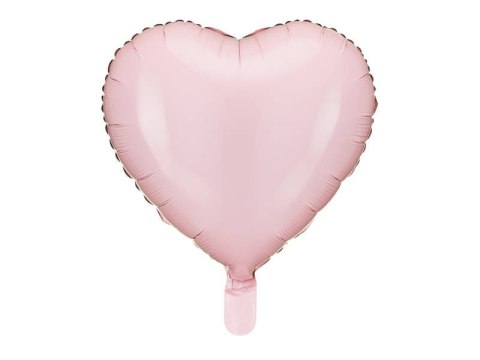 Balon foliowy Serce jasny róż, 45cm Partydeco