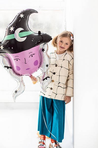 Balon foliowy na Halloween Czarownica wiedźma, 101cm Partydeco Balon foliowy na Halloween Czarownica wiedźma, 101cm Partydeco