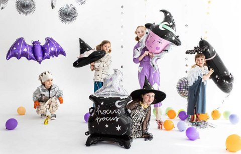 Balon foliowy na Halloween Czarownica wiedźma, 101cm Partydeco Balon foliowy na Halloween Czarownica wiedźma, 101cm Partydeco