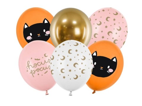Balony 30cm, Hokus pokus mix 6 szt. Partydeco Balony 30cm, Hokus pokus mix 6 szt. Partydeco
