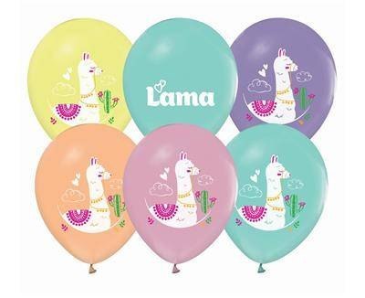 Balony Lamy, różne kolory, 30 cm, 5 szt. Godan Balony Lamy, różne kolory, 30 cm, 5 szt. Godan