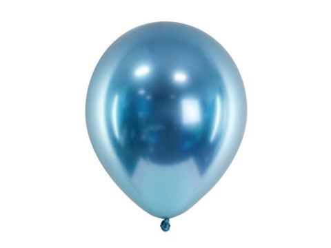 Balony lateksowe Glossy, Chrome, Niebieskie, 30cm, 10 szt. Partydeco Balony lateksowe Glossy, Chrome, Niebieskie, 30cm, 10 szt. Partydeco