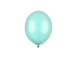 Balony lateksowe Strong, Miętowe, Metallic Mint Green 12cm, 100 szt. Partydeco