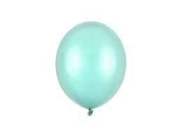 Balony lateksowe Strong, Miętowe, Metallic Mint Green, 30cm, 100 szt. Partydeco