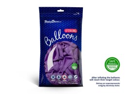 Balony lateksowe Strong Pastelowe, Fioletowe, Pastel Lavender Blue 12cm, 100szt. Partydeco