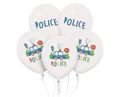 Balony lateksowe policja 5 szt 30 cm Godan Balony lateksowe policja 5 szt 30 cm Godan