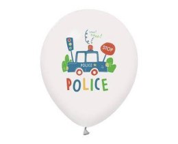 Balony lateksowe policja 5 szt 30 cm Godan