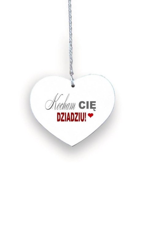 Drewniana zawieszka Serce Kocham Cię Dziadziu, Dzień Dziadka Marka niezdefiniowana Drewniana zawieszka Serce Kocham Cię Dziadziu, Dzień Dziadka Marka niezdefiniowana