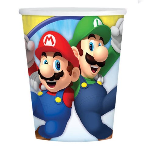 Kubeczki urodzinowe Super Mario, 250 ml, 8 szt. Amscan / Anagram Kubeczki urodzinowe Super Mario, 250 ml, 8 szt. Amscan / Anagram