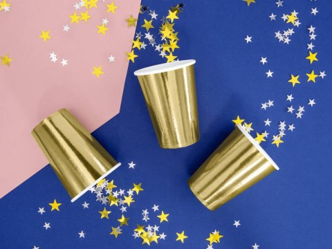Kubeczki złote, 220ml, 6 szt. Partydeco Kubeczki złote, 220ml, 6 szt. Partydeco