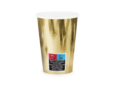 Kubeczki złote, 220ml, 6 szt. Partydeco Kubeczki złote, 220ml, 6 szt. Partydeco