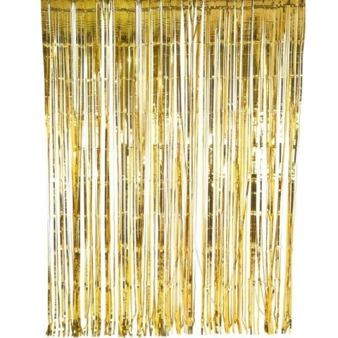 Kurtyna dekoracyjna, złota, 100 cm x 200 cm Marka niezdefiniowana Kurtyna dekoracyjna, złota, 100 cm x 200 cm Marka niezdefiniowana