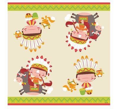 Serwetki papierowe INDIAŃSKIE PARTY, rozm. 33x33 cm, 20 szt. Godan