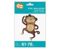 Balon Foliowy Brązowa małpka, dżungla Safari 61 x 78 cm Godan