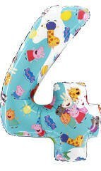 Balon Foliowy Cyfra 4, Świnka Peppa, 66 cm Grabo Grabo Balon Foliowy Cyfra 4, Świnka Peppa, 66 cm Grabo Grabo