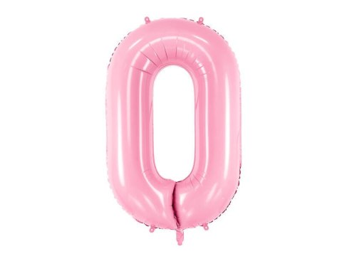 Balon foliowy Cyfra 0, 86cm, różowy Partydeco Balon foliowy Cyfra 0, 86cm, różowy Partydeco