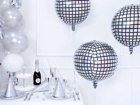 Balon foliowy Kula dyskotekowa, 40cm Partydeco Balon foliowy Kula dyskotekowa, 40cm Partydeco