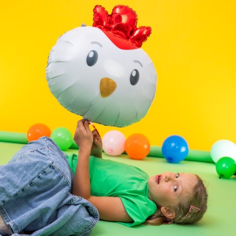 Balon foliowy Kurka, 69x52cm PartyPal Balon foliowy Kurka, 69x52cm PartyPal