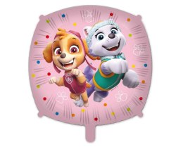 Balon foliowy Psi Patrol różowy Skye Everest z ciężarkiem, 46cm Procos