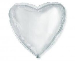 Balon foliowy Serce, Srebrne, 45cm, Flexmetal Flexmetal