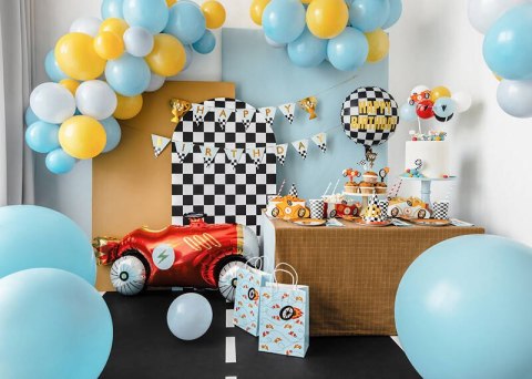 Balon foliowy Szachownica Happy Birthday, 45 cm Partydeco Balon foliowy Szachownica Happy Birthday, 45 cm Partydeco