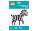 Balon foliowy Zebra, 80 x 78 cm, Godan