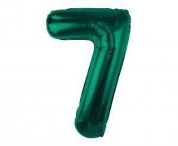 Balon foliowy, cyfra 7, zieleń butelkowa, 85 cm Godan