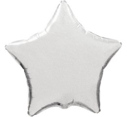 Balon foliowy gwiazdka, srebrna, 46 cm Flexmetal