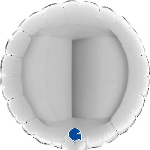 Balon foliowy, okrągły, srebrny, 10 cm, Grabo Grabo Balon foliowy, okrągły, srebrny, 10 cm, Grabo Grabo
