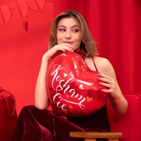 Balon foliowy serce Kocham Cię, 45cm PartyPal Balon foliowy serce Kocham Cię, 45cm PartyPal