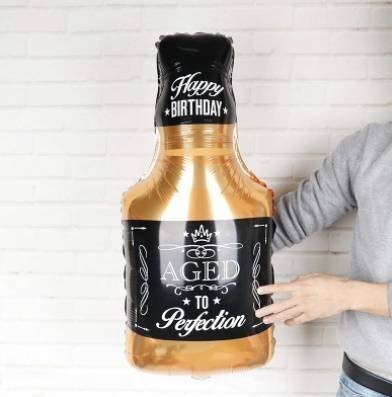 Balon foliowy urodzinowy, Butelka Whisky, 43x76cm VivaParty Balon foliowy urodzinowy, Butelka Whisky, 43x76cm VivaParty