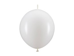 Balony E-Link białe z łącznikiem, 33cm, 20 szt. Partydeco