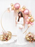 Balony lateksowe Glossy, Chrome, Różowe Złoto, Rose Gold, 45cm, 5 szt. Partydeco