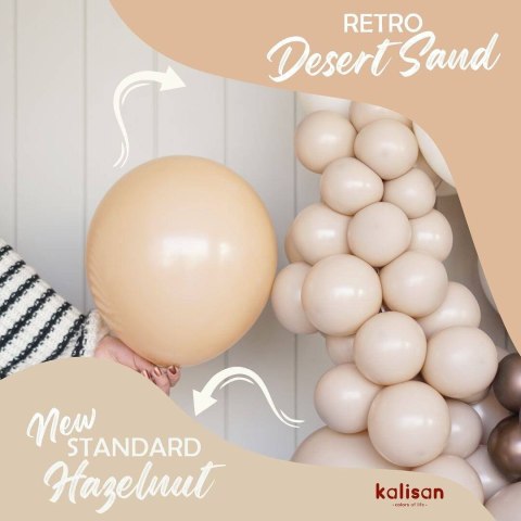 Balony lateksowe Hazelnut, beżowy 45 cm, 25 szt. Kalisan Balony lateksowe Hazelnut, beżowy 45 cm, 25 szt. Kalisan