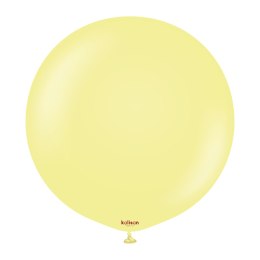 Balony lateksowe Kalisan Macaron Yellow, żółty, 45 cm, 25 szt. Kalisan
