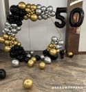 Balony lateksowe Kalisan Mirror Gold złote, 30cm, 50szt. Kalisan