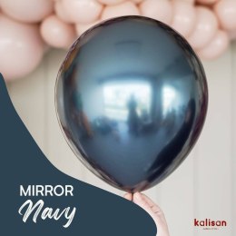 Balony lateksowe Kalisan Mirror Navy, niebieskie, 30 cm, 50 szt. Kalisan