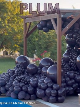 Balony lateksowe Kalisan Plum, fioletowy 45 cm, 25 szt. Kalisan