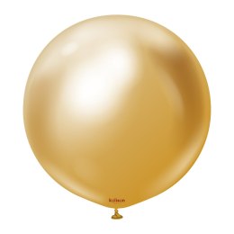 Balony lateksowe Mirror Gold, złoty, 45 cm, 1 szt. Kalisan