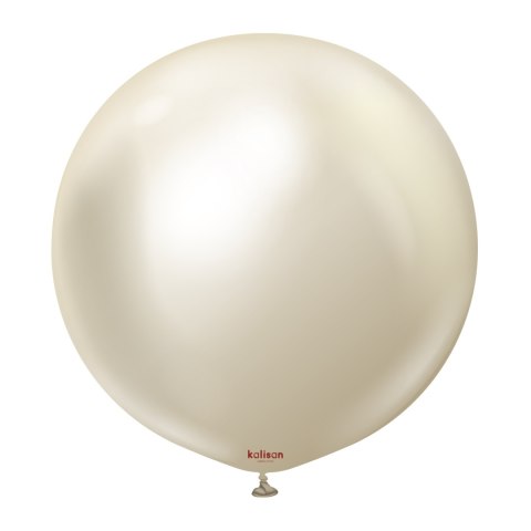 Balony lateksowe Mirror White Gold, złoty, 45 cm, 1 szt. Kalisan Balony lateksowe Mirror White Gold, złoty, 45 cm, 1 szt. Kalisan